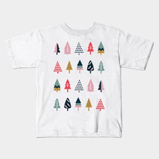 Christmas Trees (Arctic) Kids T-Shirt